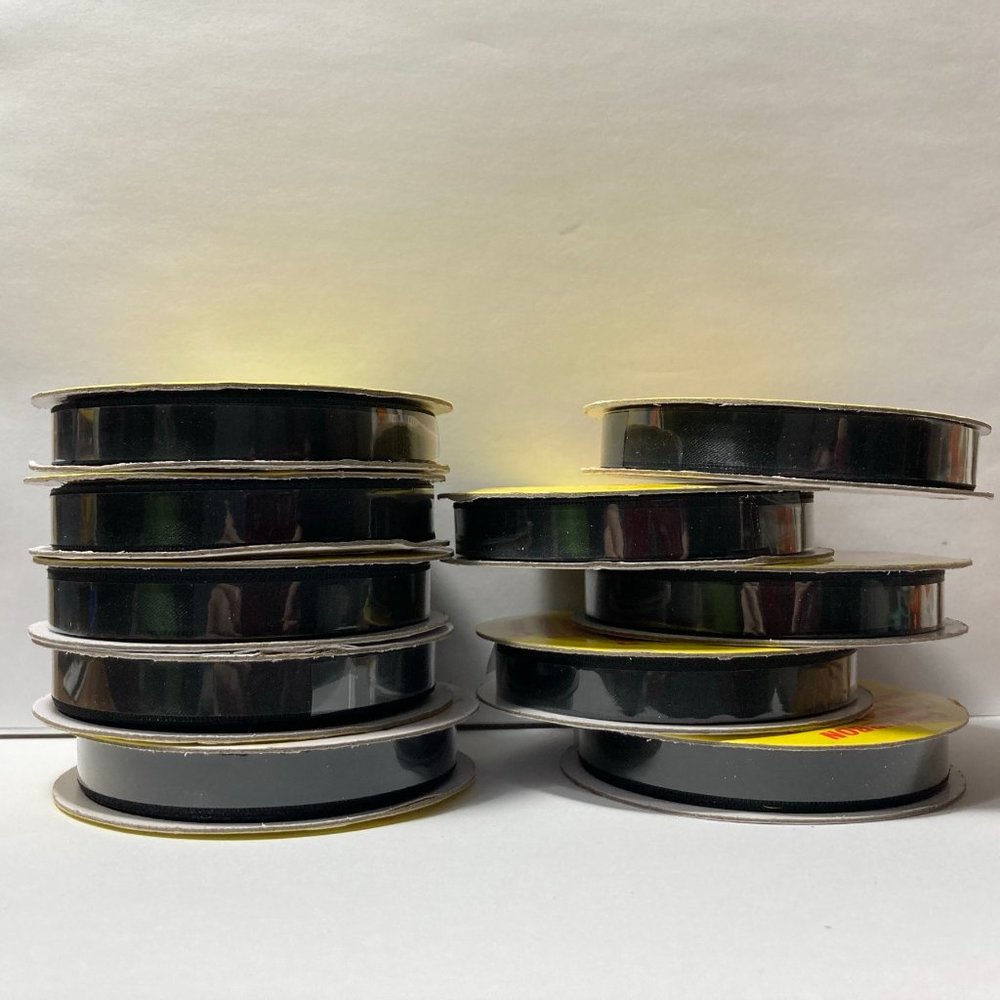 10 Coin Edge Ribbon Solid Black